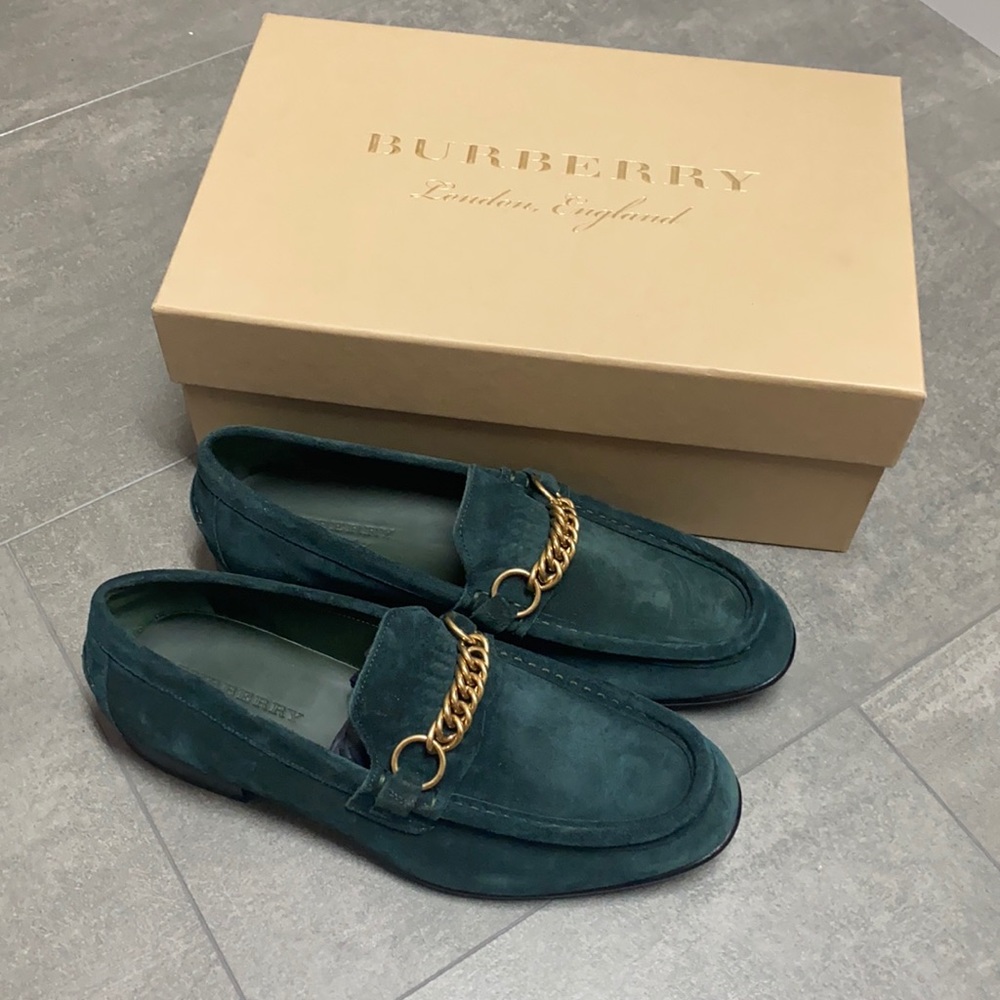 Authentic Brand New In Box Burberry Solway suede loafers
